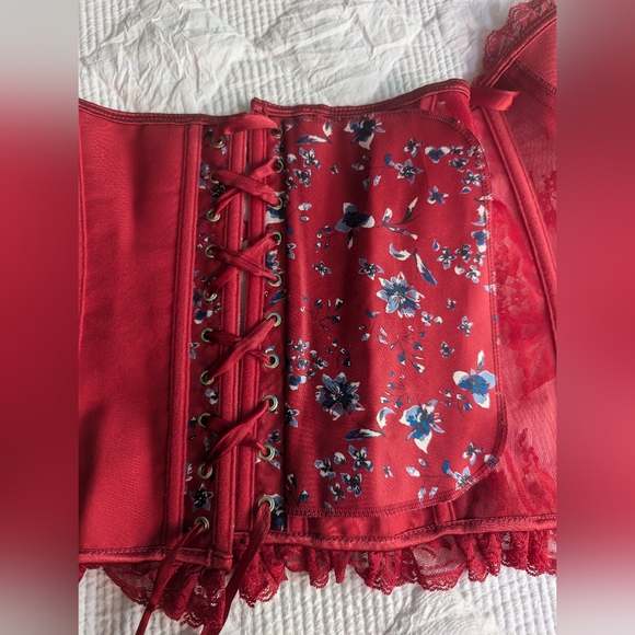 NWOT..... Adore Me Satin Victorian Floral Corset Size L - Picture 11 of 14